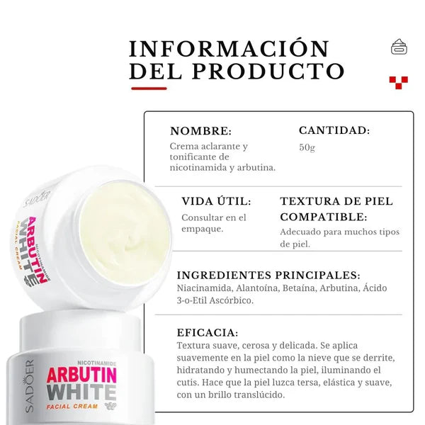 COMBO 2 CREMA ACLARANTE ARBUTIN WHITE