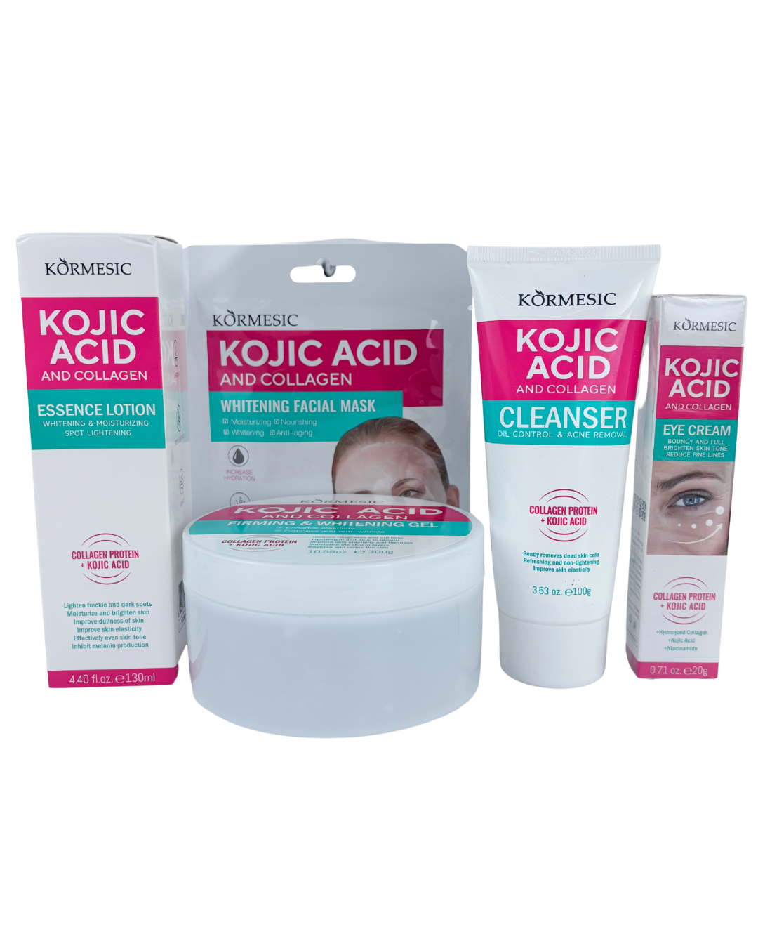 Tratamiento Aclarante Completo - Kit x5 CON ACIDO KOJICO Y COLAGENO