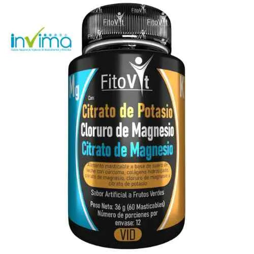 Fórmula Triple Magnesio y Potasio Fitovit (x 60 pastillas masticables)
