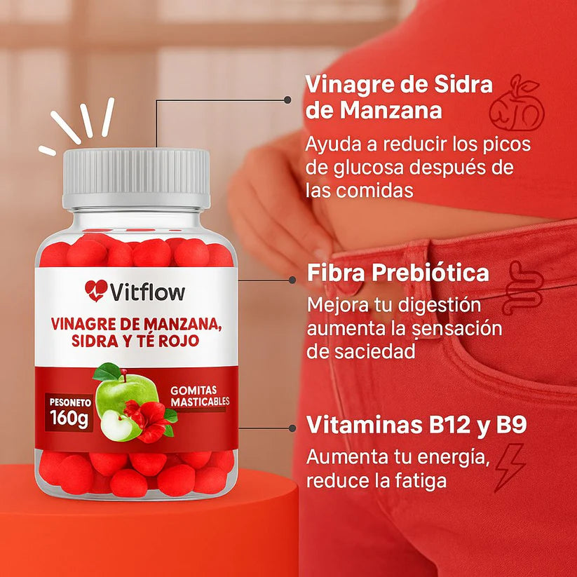 [¡MEGA OFERTA!] COMBOS x1 x2 x3 x5 - GOMITAS VINAGRE DE MANZANA - Vitflow