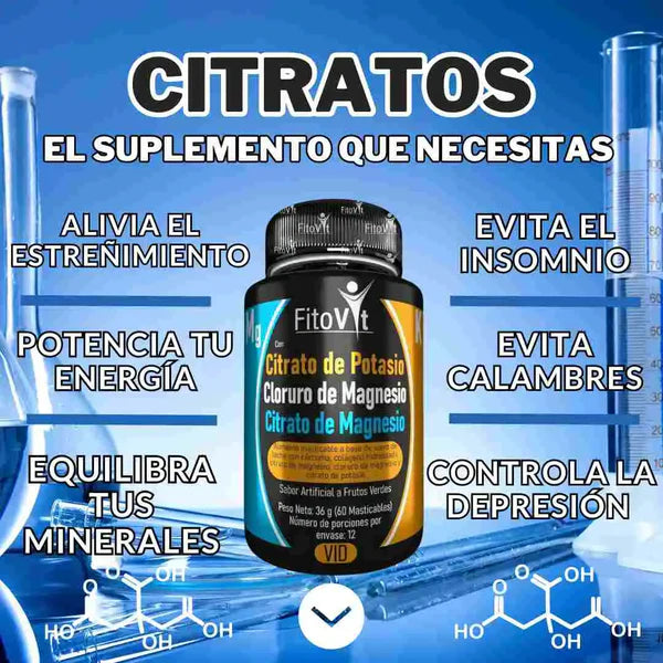 Fórmula Triple Magnesio y Potasio Fitovit (x 60 pastillas masticables)