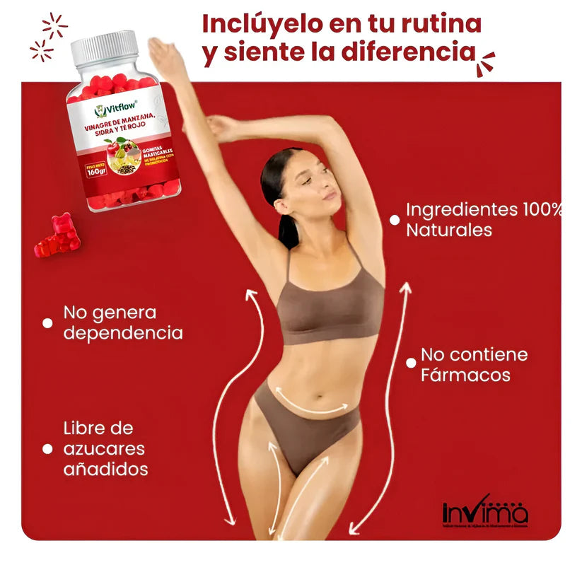 [¡MEGA OFERTA!] COMBOS x1 x2 x3 x5 - GOMITAS VINAGRE DE MANZANA - Vitflow