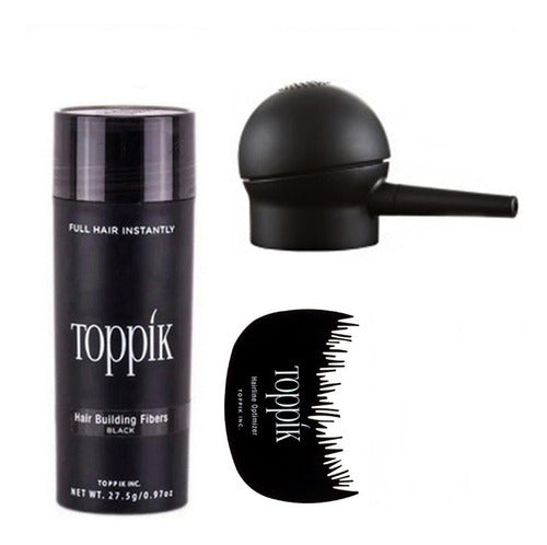KIT TOPPIK Pro Fibras Capilares 27.5GR + APLICADOR + PEINE - OFERTA !!!