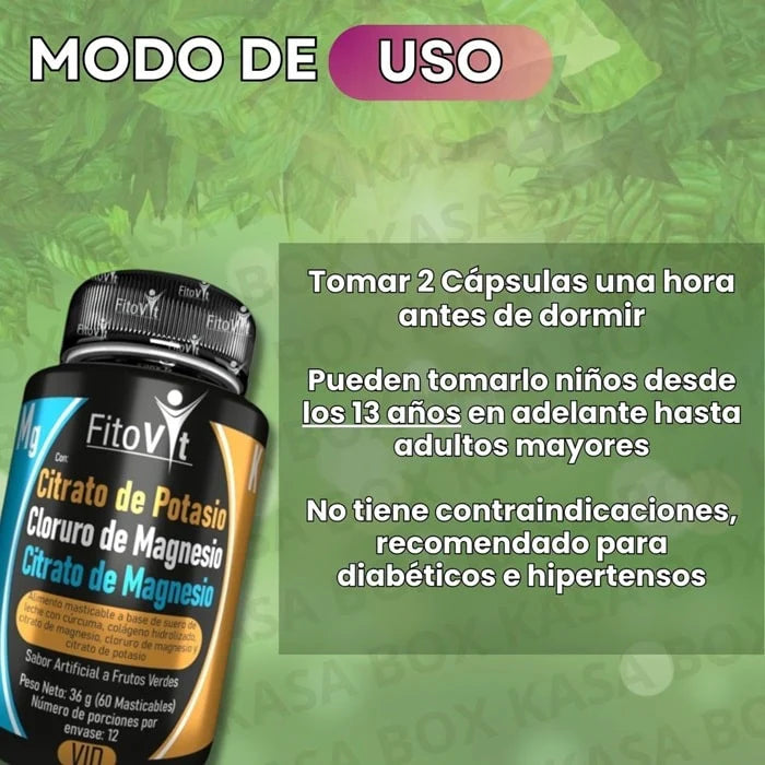 Fórmula Triple Magnesio y Potasio Fitovit (x 60 pastillas masticables)